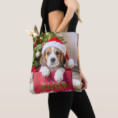Beagle Puppy Christmas Design, Tasche (Von Nahem)