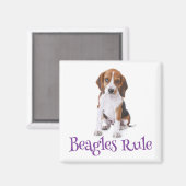 Beagle Puppy Dog Kühlschrankmagnet (Vorderseite/Rückseite)