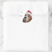 Beagle Puppy-Gift-Tags Runder Aufkleber (Tasche)