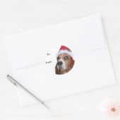 Beagle Puppy-Gift-Tags Runder Aufkleber (Umschlag)