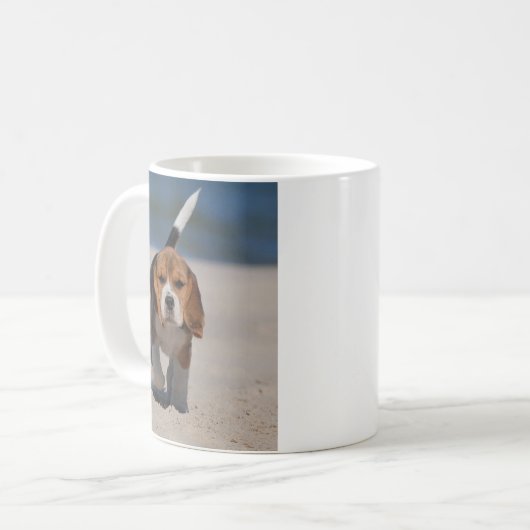 Beagle Puppy Kaffeetasse (Vorderseite Links)