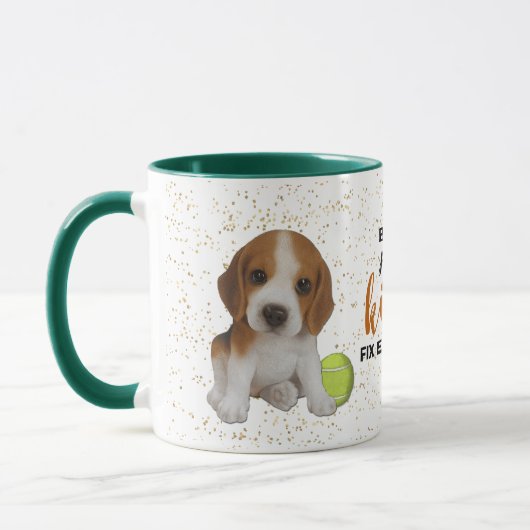 Beagle Puppy Kisses Fix Alles Tasse reparieren (Links)