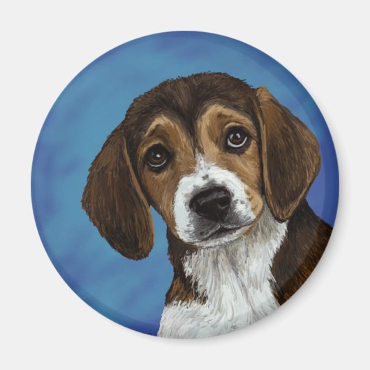 Beagle Puppy Magnet (Vorne)