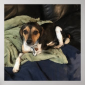 Beagle Puppy Mix Digitale Kunst Poster (Vorne)