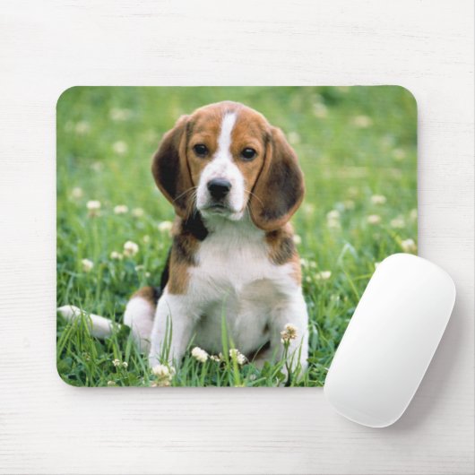 Beagle Puppy Mousepad (Mit Mouse)
