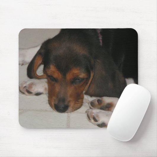 Beagle Puppy Mousepad (Mit Mouse)