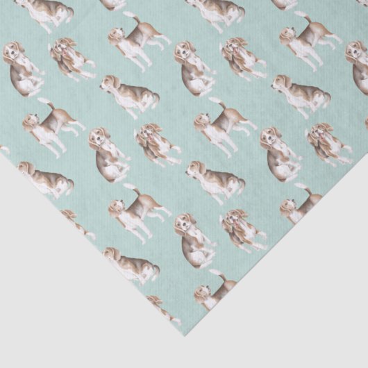 Beagle Puppy Pattern Seidenpapier (Detail)