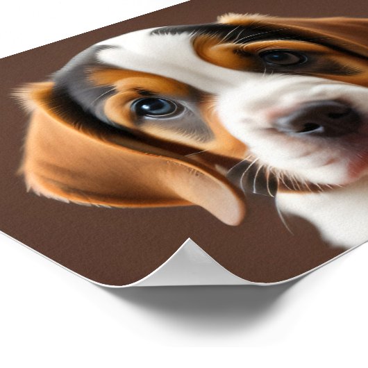 Beagle Puppy Poster (Ecke)