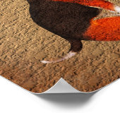 Beagle Puppy Rose Age Paper Art Poster (Ecke)