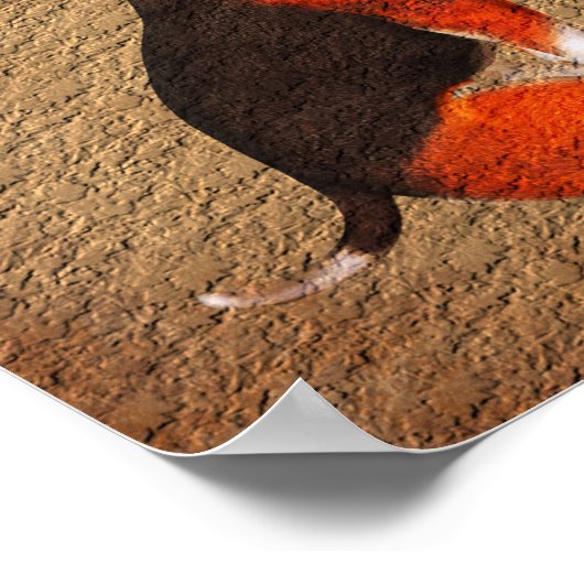 Beagle Puppy Rose Age Paper Art Poster (Ecke)