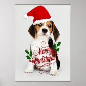 Beagle Puppy Santa Poster (Vorne)