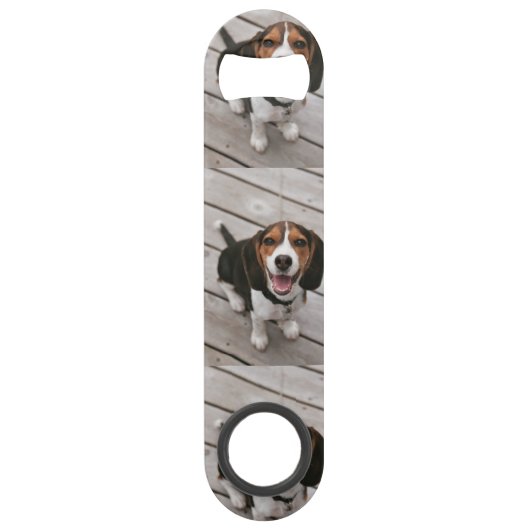 Beagle-Puppy-Sitting Speed Flaschenöffner (Vorderseite)