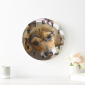 Beagle Puppy Wall Clock Große Wanduhr (Zuhause)