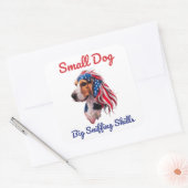 Beagle Quadratischer Aufkleber (Umschlag)