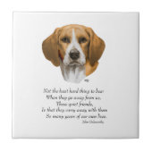 Beagle Rainbow Bridge Fliese (Vorderseite)
