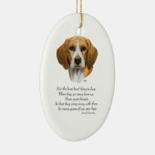 Beagle Rainbow Bridge Keramikornament (Rechts)