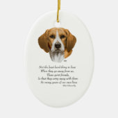 Beagle Rainbow Bridge Keramikornament (Vorne)