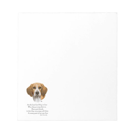 Beagle Rainbow Bridge Notizblock (Vorderseite)