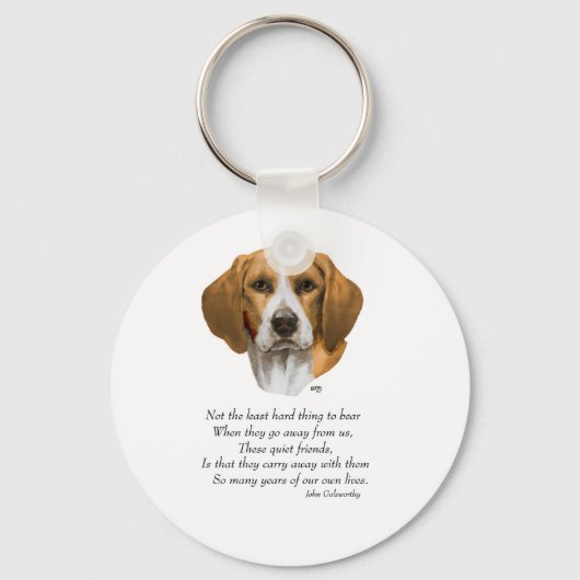 Beagle Rainbow Bridge Schlüsselanhänger (Vorderseite)