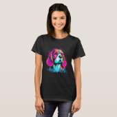 Beagle Rainbow Retro Design T-Shirt (Vorne ganz)