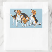Beagle Rechteckiger Aufkleber (Tasche)