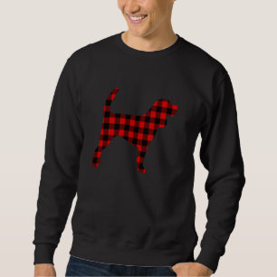 Beagle Red Buffalo Karierte Welpenpferdefamilie Sweatshirt