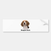 Beagle-Regel Autoaufkleber (Vorne)