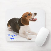 Beagle regieren glücklichen Beagle Mousepad (Mit Mouse)