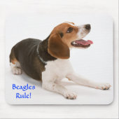 Beagle regieren glücklichen Beagle Mousepad (Vorne)