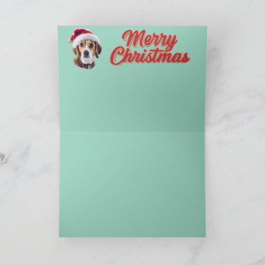 Beagle Reindeer Karte (Innenseite)