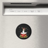 Beagle Reindeer präsentiert Weihnachtsgeschenk Magnet (In Situ (Geschirrspüler))