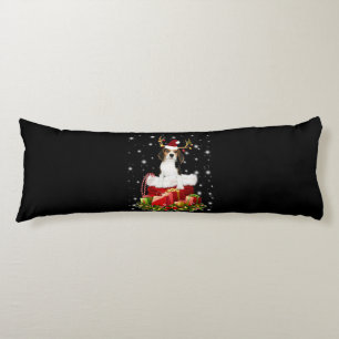 Beagle Reindeer präsentiert Weihnachtsgeschenk Seitenschläferkissen
