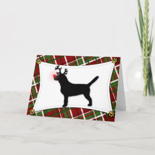 Beagle Rentier Weihnachtskarte Feiertagskarte