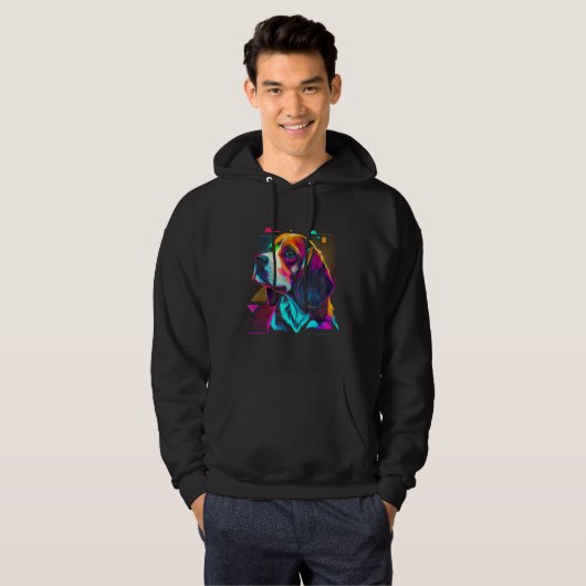 Beagle Retro Design Hoodie (Vorne ganz)
