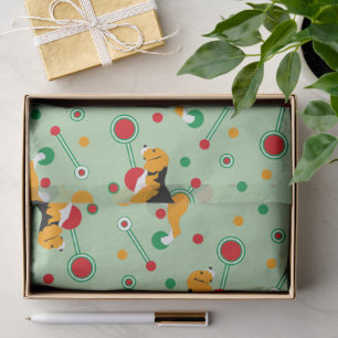 Beagle Retro-Farben Muster Seidenpapier