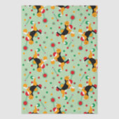 Beagle Retro-Farben Muster Seidenpapier (Vorderseite)