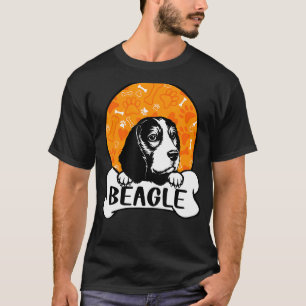Beagle Retro Vintage Silhouette Niedlicher Hund T-Shirt