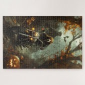 Beagle Riding Motorrad Halloween Beängstigend Puzzle (Horizontal)