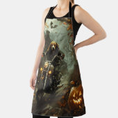 Beagle Riding Motorrad Halloween Beängstigend Schürze (InSitu)