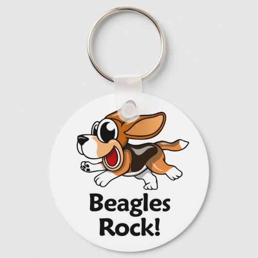 Beagle Rock! Schlüsselanhänger (Vorderseite)