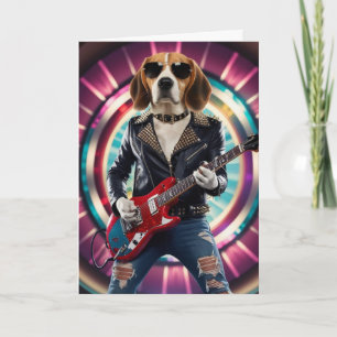 Beagle Rock Star Card Karte