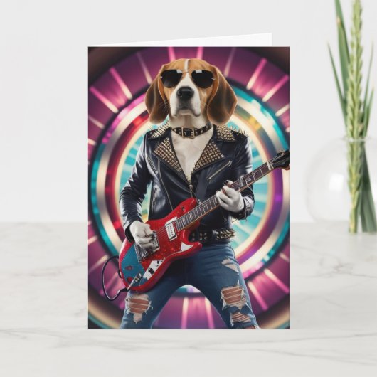 Beagle Rock Star Card Karte (Vorderseite)