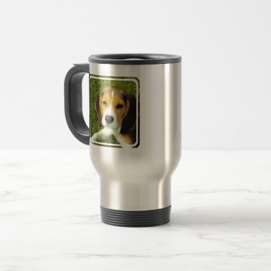Beagle-rostfreie Reise-Tasse Reisebecher (Vorderseite Links)