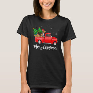 Beagle roter LKW Weihnachtsbaum Xmas Hund T-Shirt