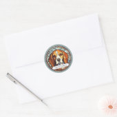 Beagle-Round-Stickers Runder Aufkleber (Umschlag)