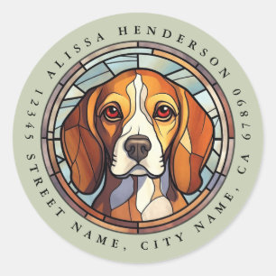 Beagle-Round-Stickers Runder Aufkleber