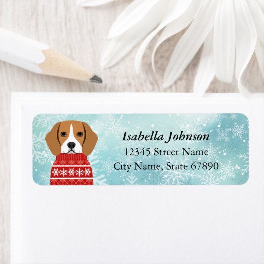 Beagle Rücksendeadressen-Aufkleber (Insitu)