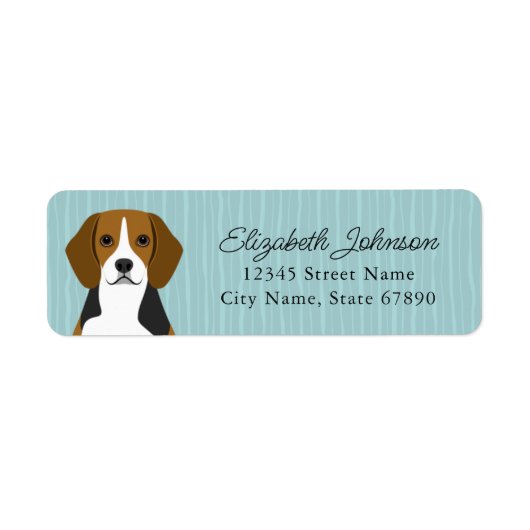 Beagle Rücksendeadressen-Aufkleber (Vorne)