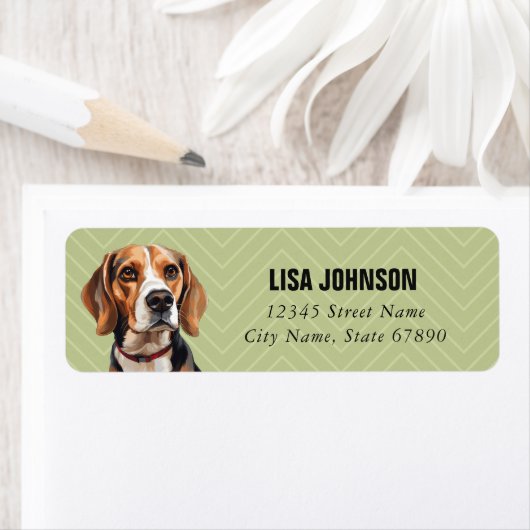Beagle Rücksendeadressen-Aufkleber (Insitu)