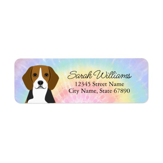Beagle Rücksendeadressen-Aufkleber (Vorne)